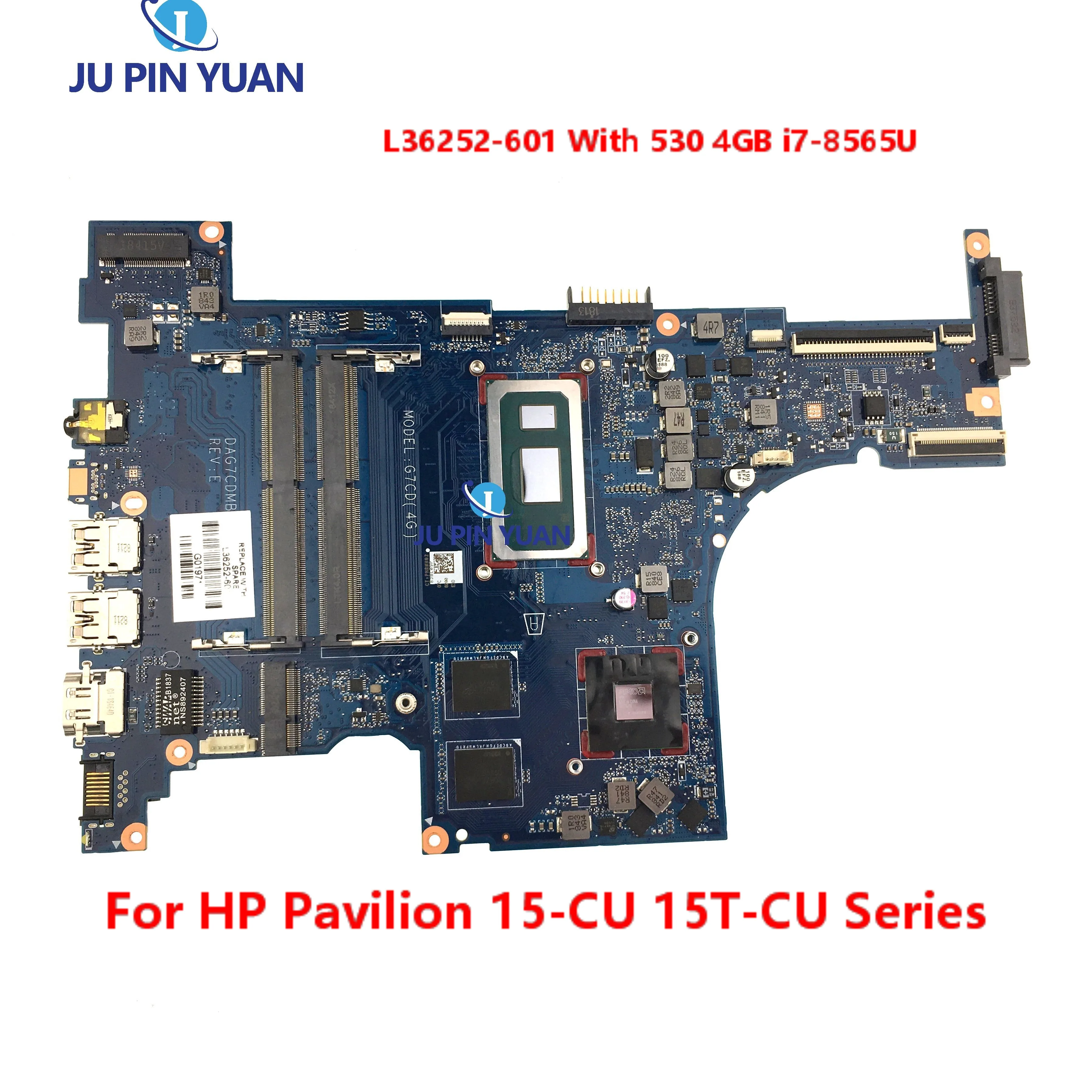 

Материнская плата для ноутбука HP Pavilion 15-CU 15T-CU, системная плата для ноутбука DAG7CDMB8E0 с экраном 530 дюйма, 4 Гб, 100% протестирована