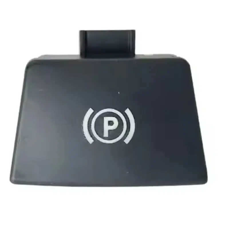 Vehicle body fixed bracket base EPB button with automatic parking stop function and cover decorative ring with vent hole