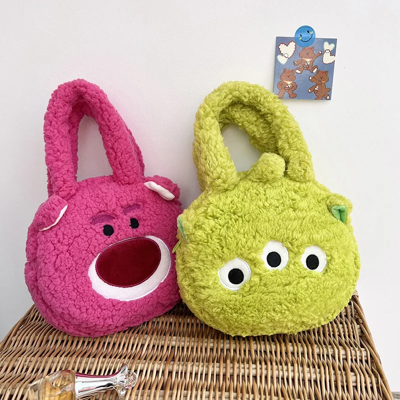 

Плюшевая сумка с рисунком Диснея Lotso Alien, плюшевая сумка Винни-Пух, каваи, аниме, милый медведь, мягкая кукла, сумка, рождественский подарок для девочек, игрушка