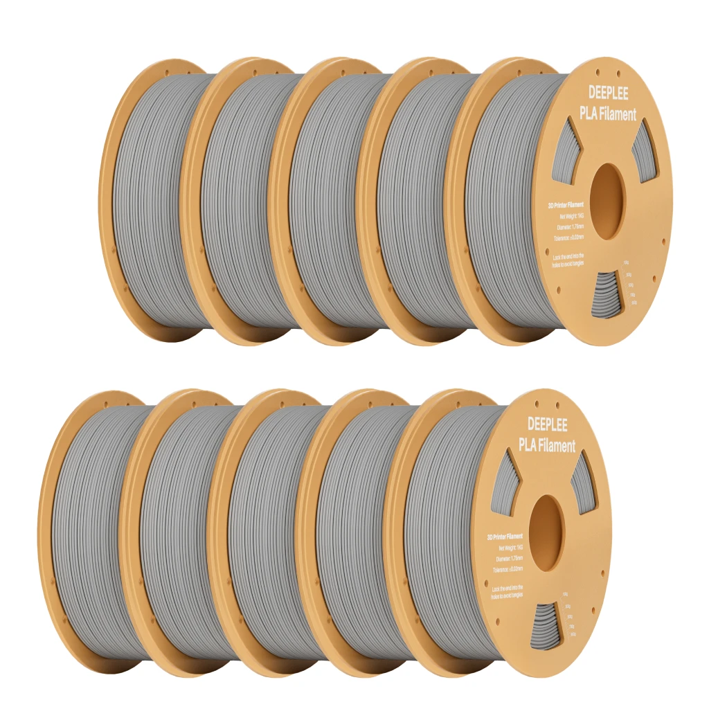 DEEPLEE PLA 3D-Drucker Filament PLA Filament 1,75mm 10KG, Sorgfältig Gewickeltes 3D-Druck Filament 1,75mm, Passend für die Meisten FDM 3D-Drucker