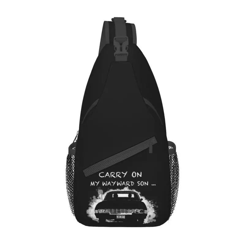 Mochila de hombro personalizada para llevar en mi Wayward, bandolera de pecho para hombre, informal, Supernatural, para TV, viajes y ciclismo