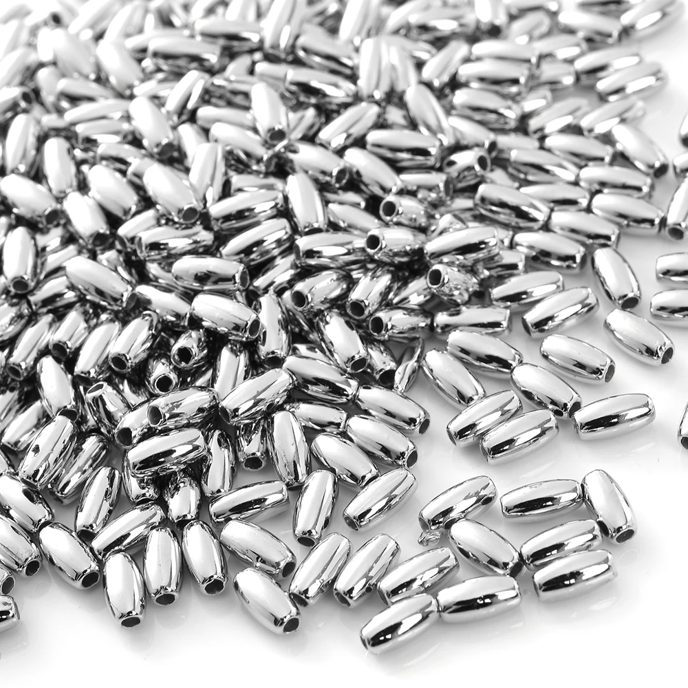100pcs/lot 6x3mm CCB Charm Spacer Beads Ovalround Loose Acrylic Beads For DIY Jewelry Making Finding Supplies Accessories