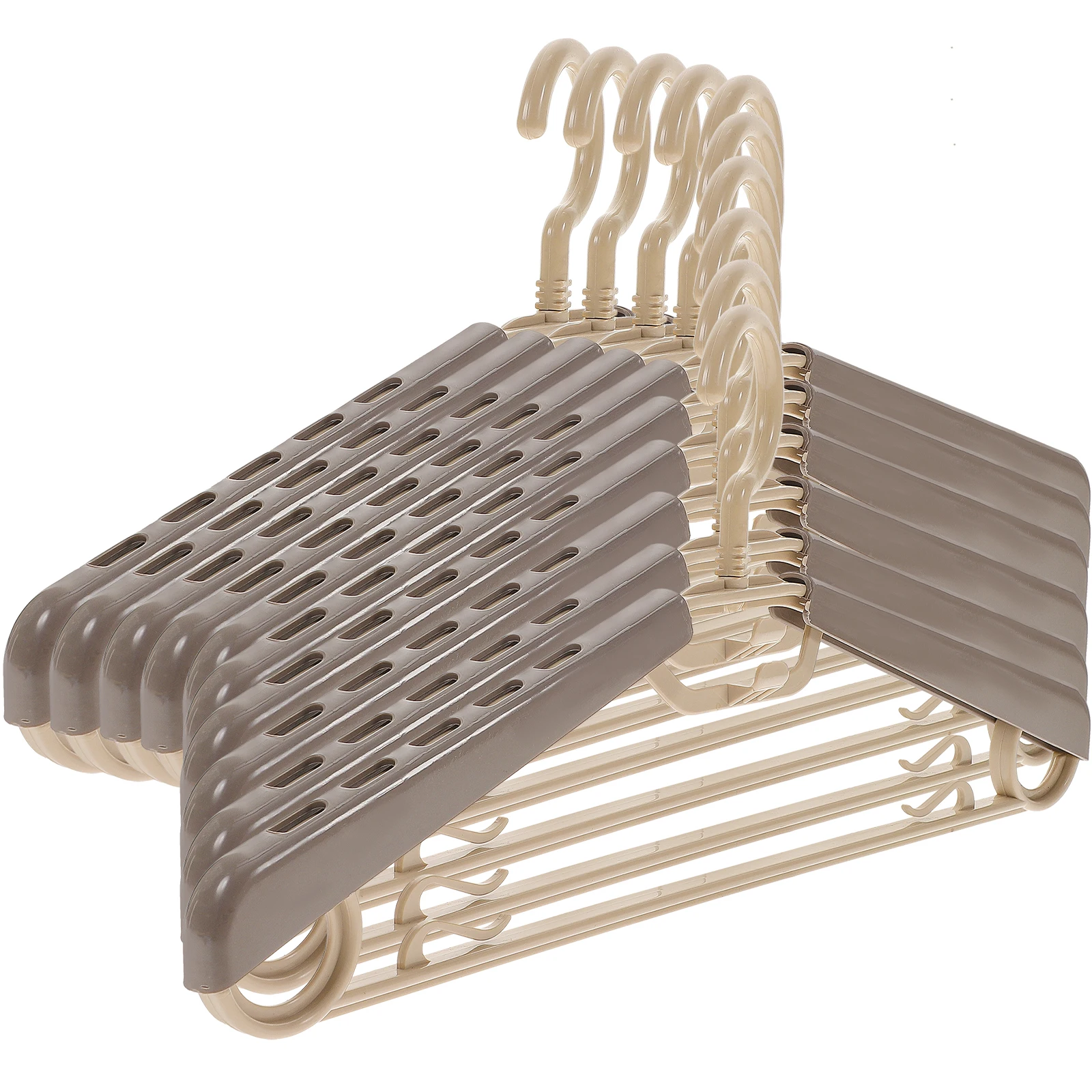 

10 Pcs Adjustable Hanger Plastic Heavy Duty Clothes Dry Rack Space Saving Extra Wide Sweater Hangers For Closet No Bump