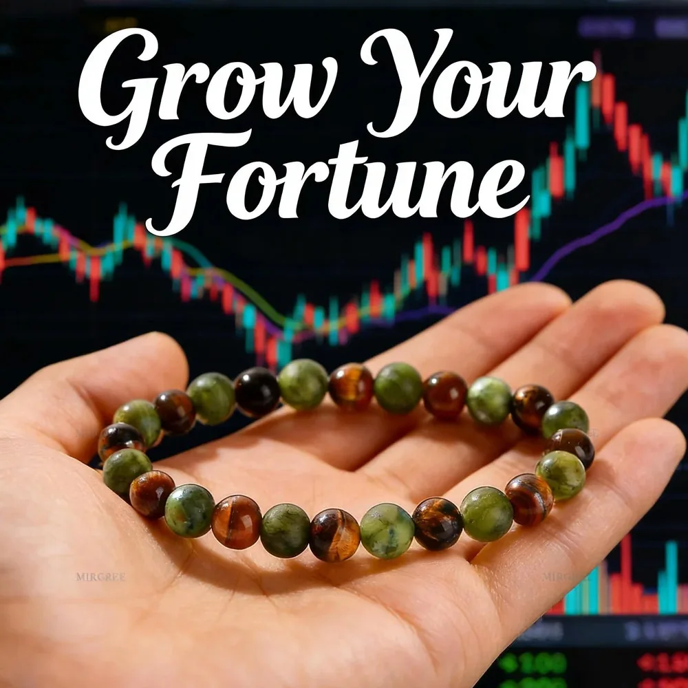 3/2PCS Prosperity Bundle: Money Bracelet, Citrine Rough Stone & Wealth Card - Feng Shui Inspired Gift for Career Growth