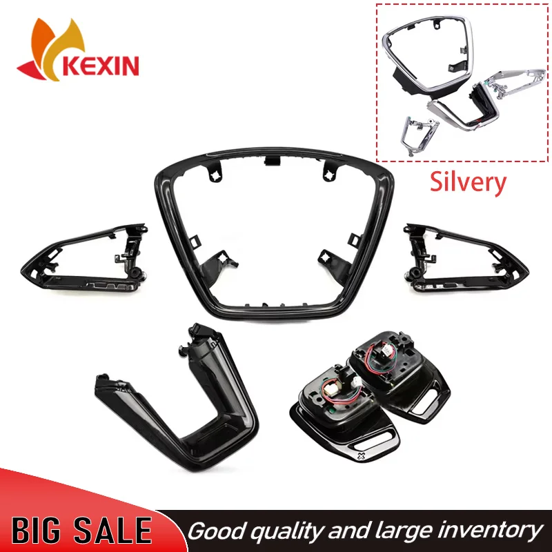 Steering Wheel Frame Suitable For Audi A6 C8, A7, 4-Piece Set Of Adaptive Button Frames,steering Accessories，Car Accessories