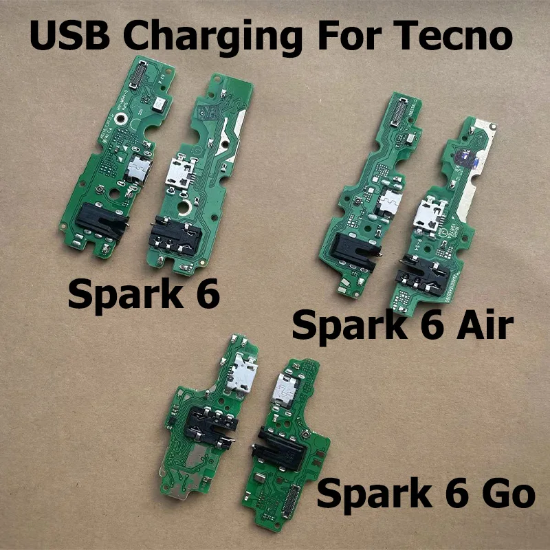 For Tecno Spark 7 6 5 4 Air Go USB Charging Dock Board Port Connector Flex Cable For Spark 8 8C 8P 9 9T Pro