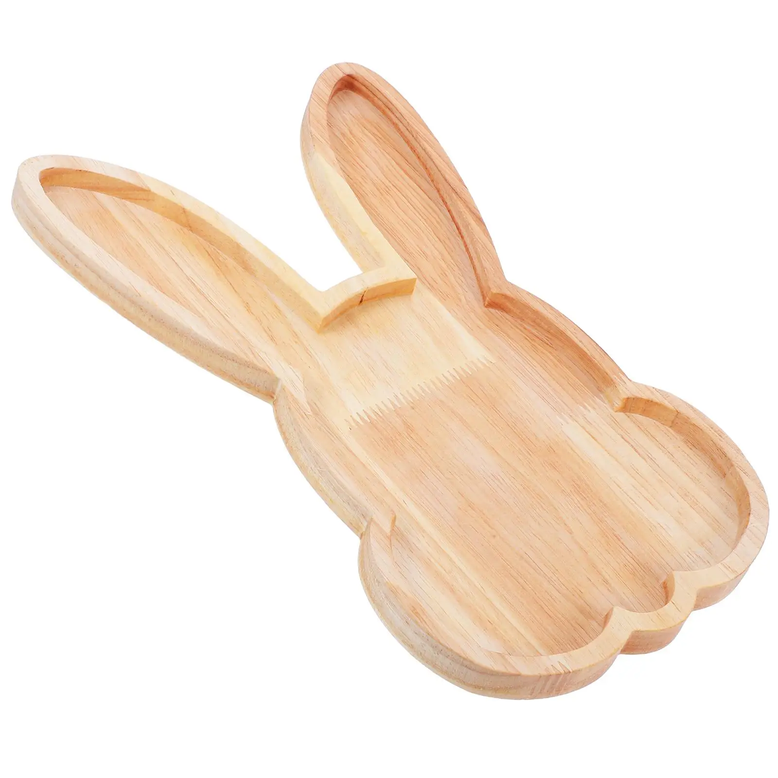 Easter Wooden Tray Shape Wood Versatile Use Serve Candies Snacks Holiday Parties Smooth Edges Polished Finish