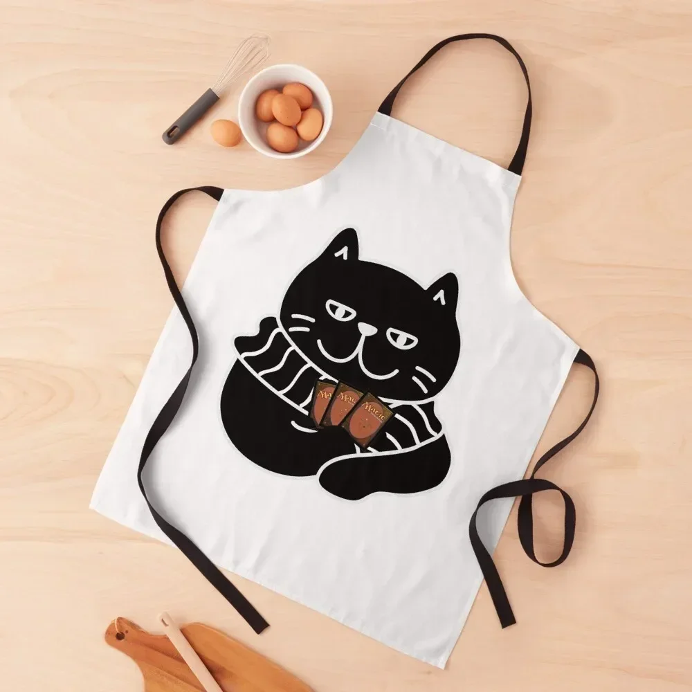 

Smug Magic the Cattering 3a - Black / White Apron Kitchen New 2022 Year barber uniform carpenter restaurant accessories Apron