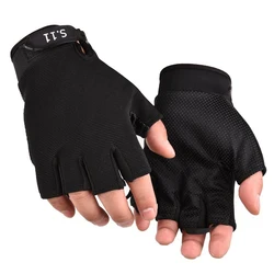 1Pair Half Finger Gloves Protective Sports Cycling Mountaineering Glove Adult Children'S Outdoor Training Fitness Tactical Glove