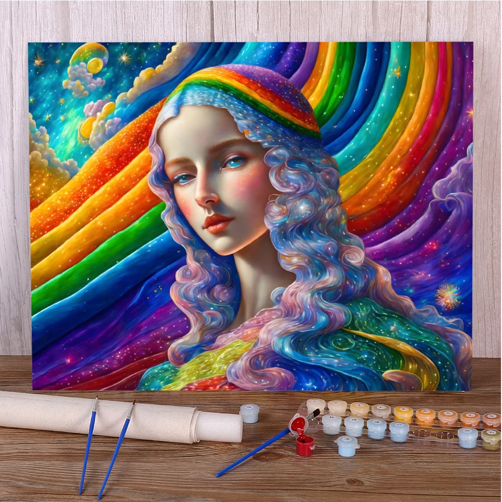 Our Lady Coloring By Numbers Painting Kit Acrylic Paints 50*70 Boards By Numbers Home Decoration Crafts For Adults For Drawing