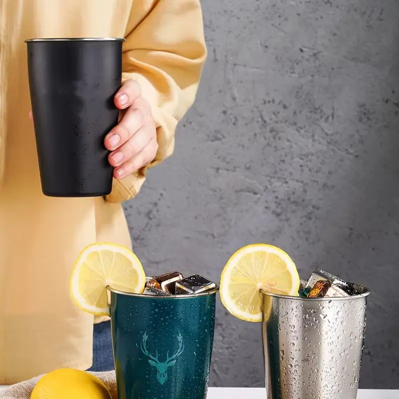 

350/500ML Stainless Steel Coffee Beer Mug for Tea Portable Milk Water Drinking Cup Kitchen Drinkware Bar Accessories No Logo
