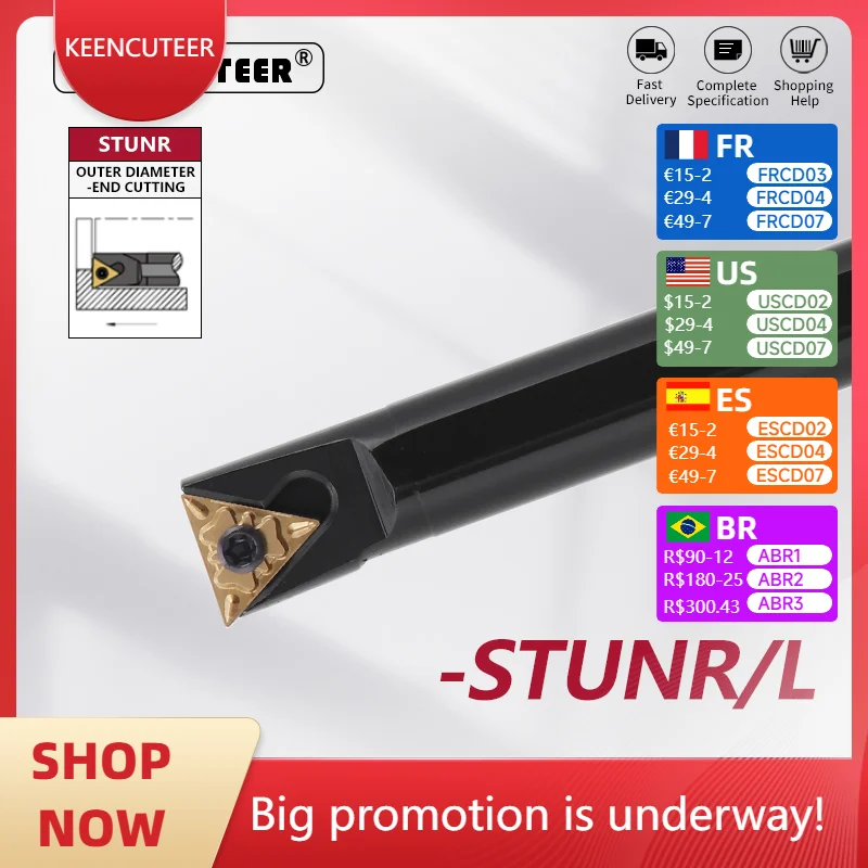 

Internal turning tool S16Q-STUNR16 S20R-STUNR16 S16Q-STWNR16 S16Q-STFNR16 S16Q-STJNR16 Lathe Turning CNC Cutting Tool Cutter Bar