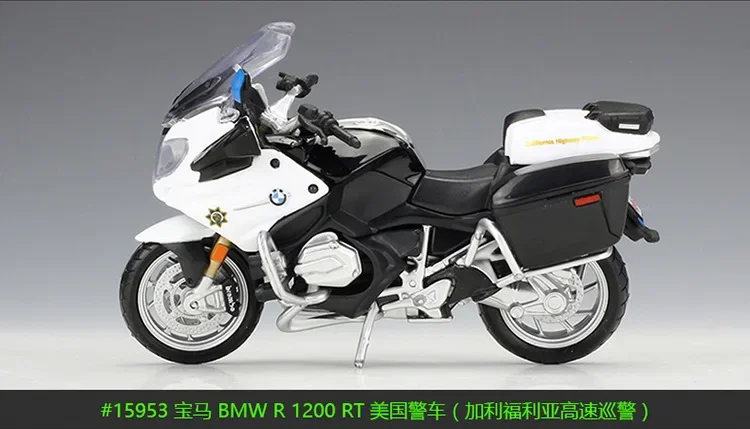 Maisto 1:18 BMW R1200 RT Police Motorcycle Alloy Metal Motorbike Road Racing Model B375