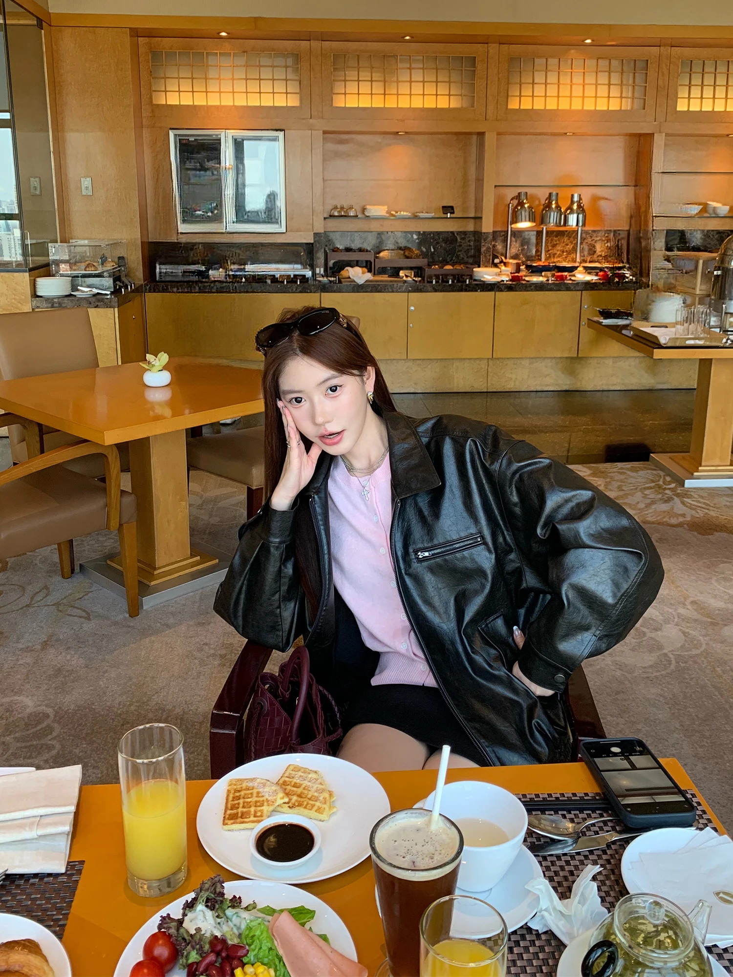 แจ็คเก็ตหนัง PU สไตล์ไบค์เกอร์ คลาสสิค ทรงหลวม ซิปยาว แฟชั่นลำลอง สำหรับวัยรุ่น