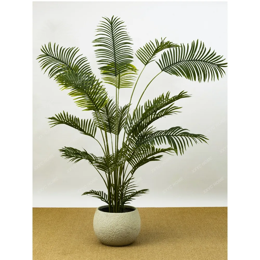 

Simulation Green Plant Areca Palm Indoor Living Room Floor Bonsai Large Ornament Decoration Bionic Simulated Plants