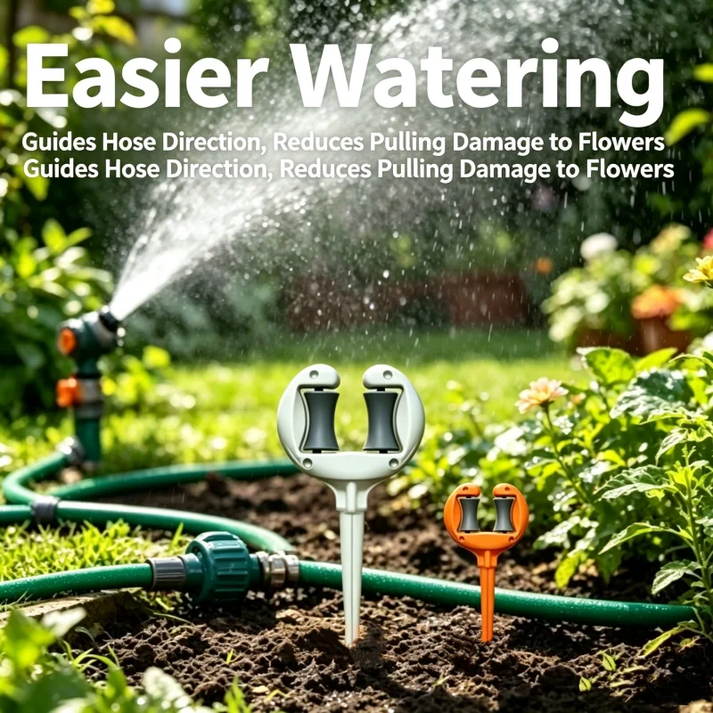 Garden Hose Guide Spike ABS Water Pipe Positioning Holder Roller for Outdoor Garden Lawns Watering Accessories