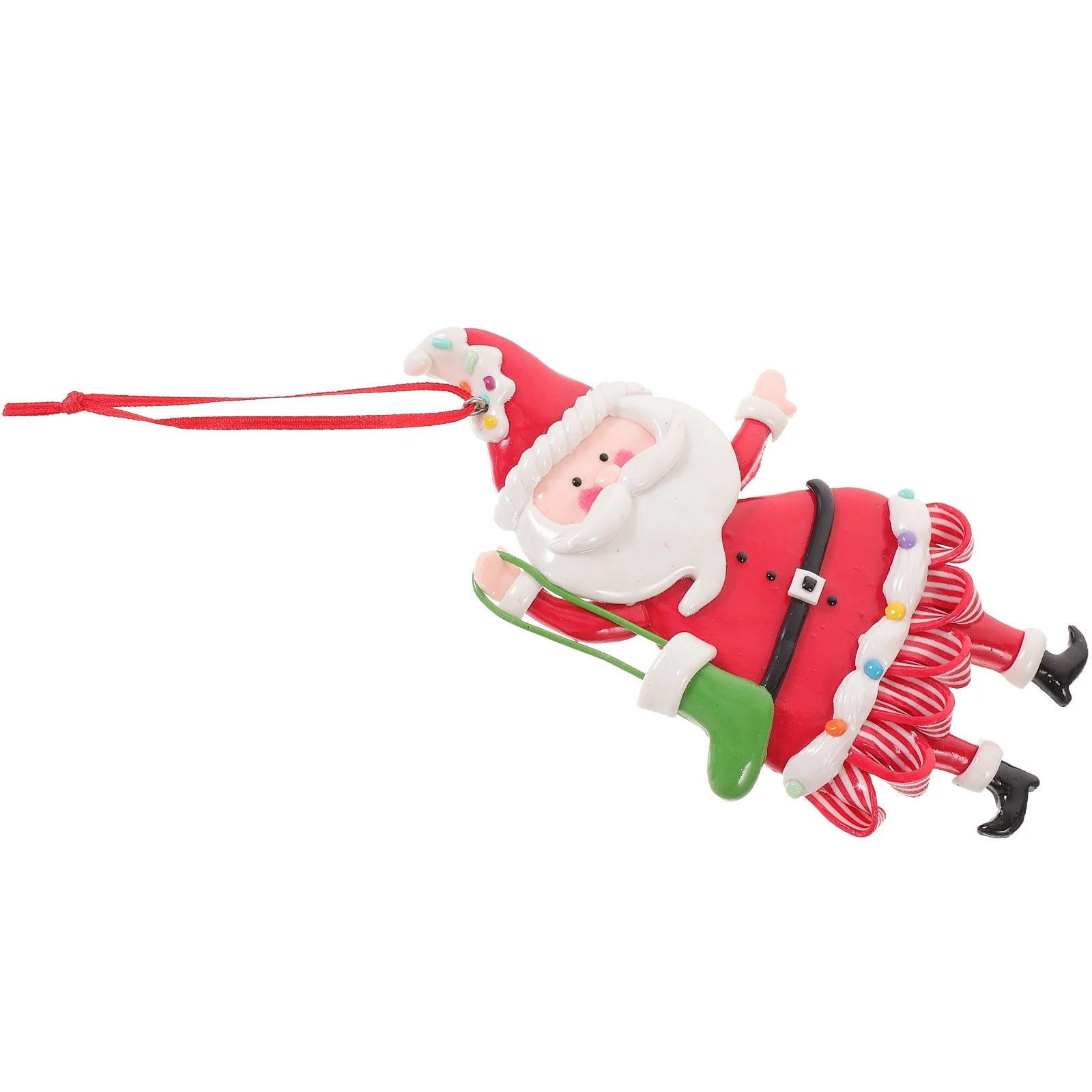 

Christmas Tree Pendant Hanging Ornaments Cute Cartoon Outdoor Present Craft Clay Holiday Decor