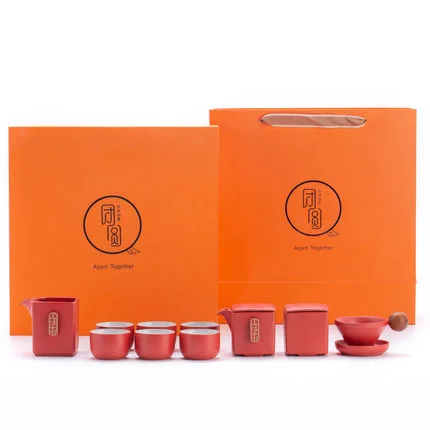 Traditional Chinese Porcelain Tea Set For Adults Teapot And Tea Cup Wedding Decoration Supplies 10 Pc