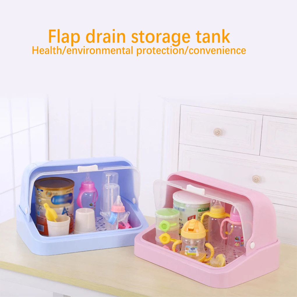 Nursing Bottle Storage Box Dustproof Milk Powder Nipple Case Organizer