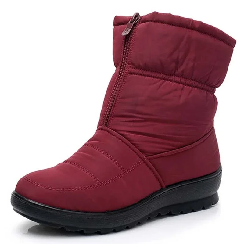 YAERNI Women Boots Waterproof Shoes For Woman Furry Women\'s Winter Boots Female Women Shoes Platform Shoes Female Footwear Large