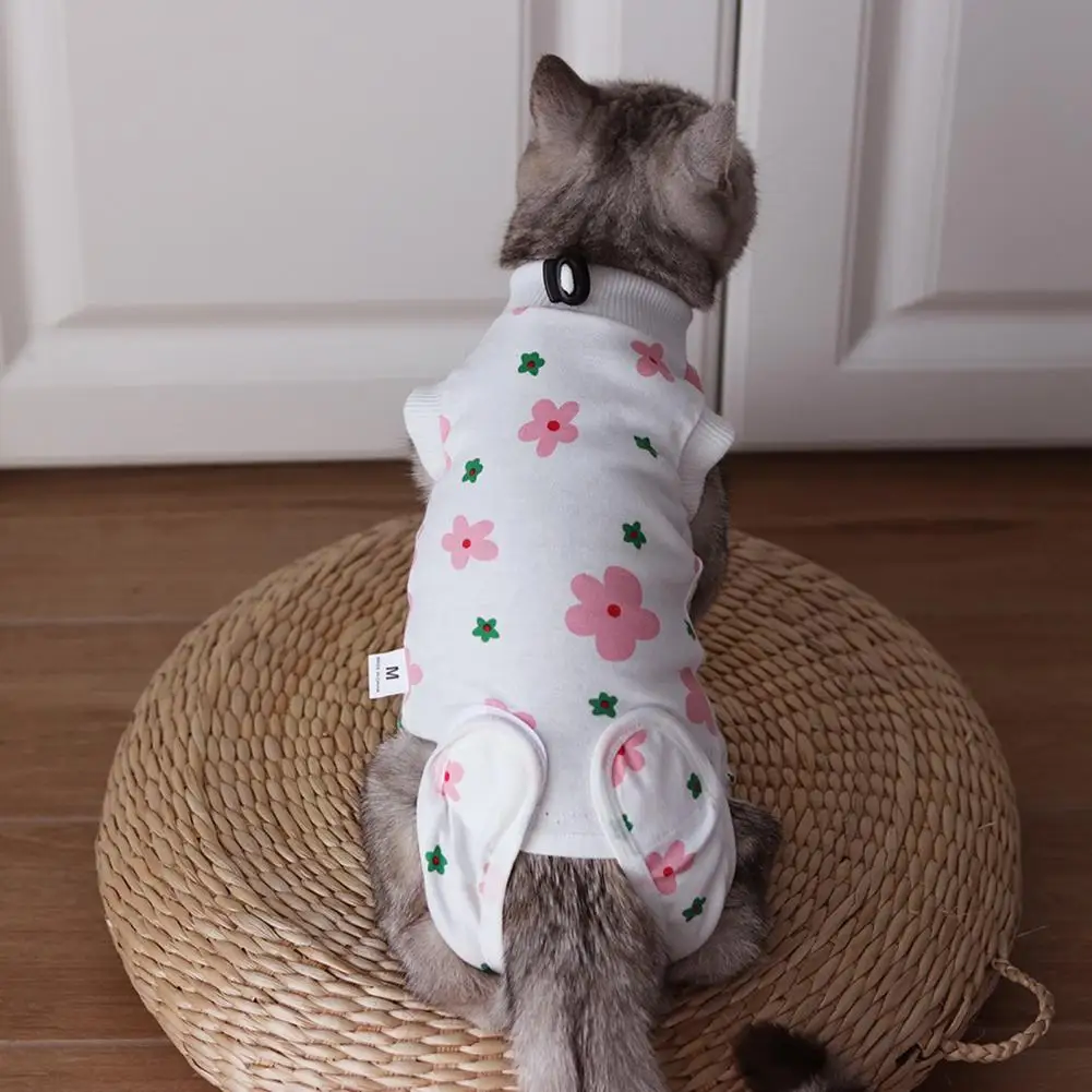 

Cat Recovery Suit After Surgery Elasticity Cartoon Pattern Adjustable Pet Puppy Dog Surgical Recovery Clothes Pet Accessories