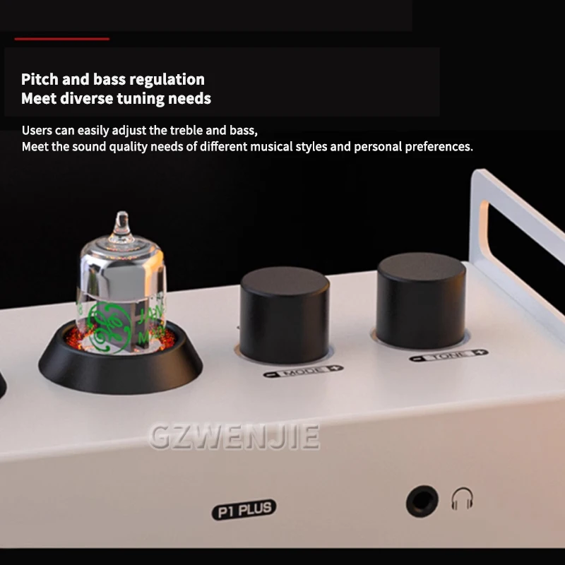 P1 PLUS Bluetooth Tube Preamp USB DAC Headphone Amp With VU Meter Support DSD256 Fiber Coaxial Decoder