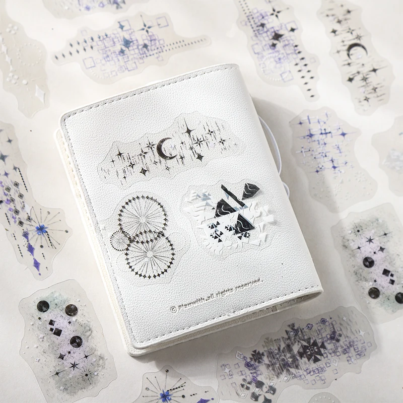JIANQI 20 pcs Vintage PET Stickers pack Decorative Scrapbooking Diary Album hand made junk journal supplies