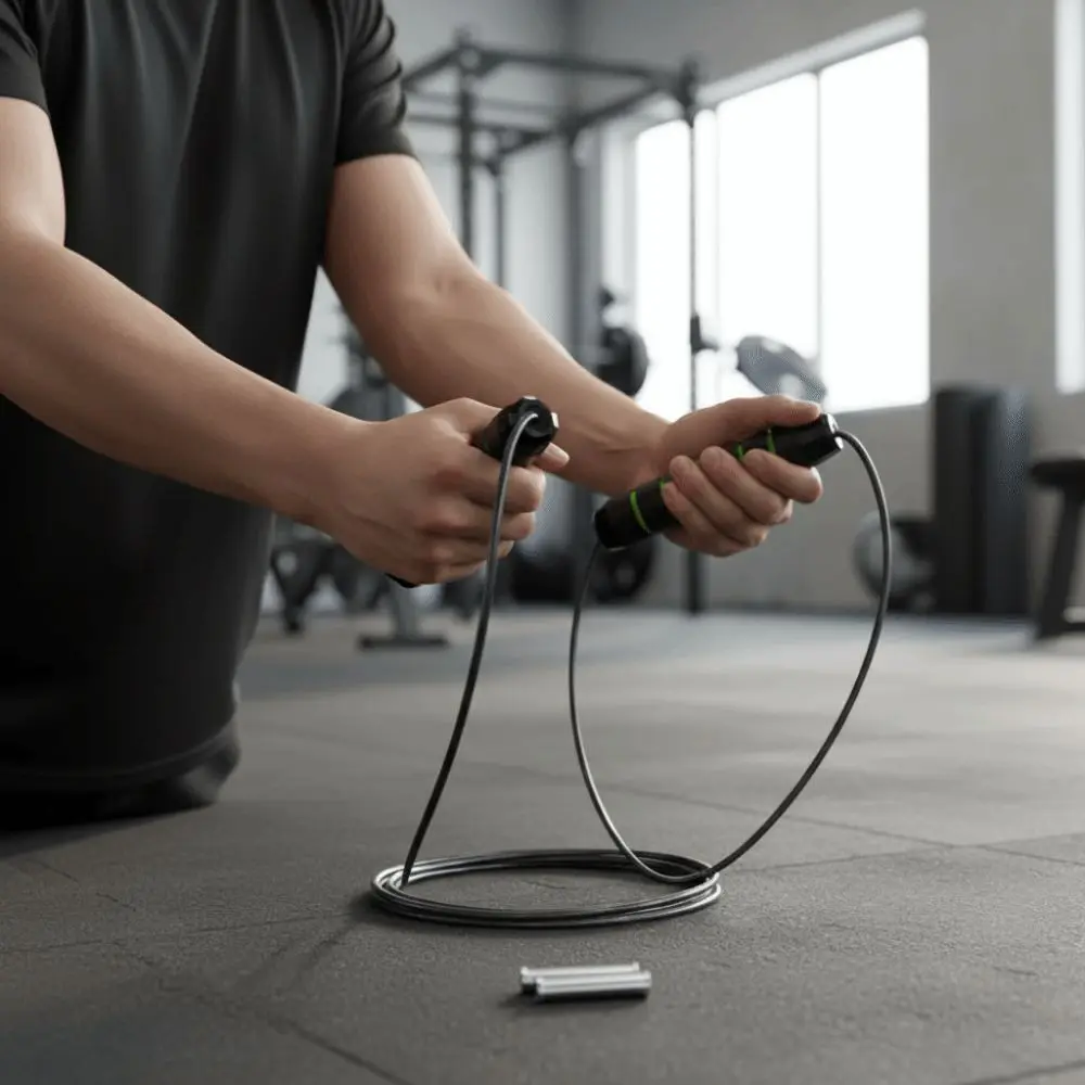 Adjustable Length Jump Rope Speed Racing Bearing System Steel Wire Rope Comfortable Foam Handles Adjustable Jump Rope