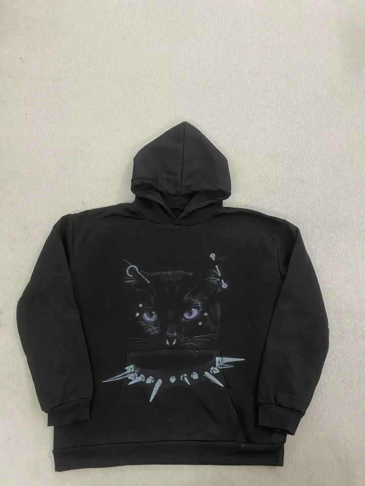 

Dark Harajuku Ins High Street Trendy Printed Hoodie Unisex Y2k Autumn Winter New Fashion Loose Fit Casual Comfortable Clothing