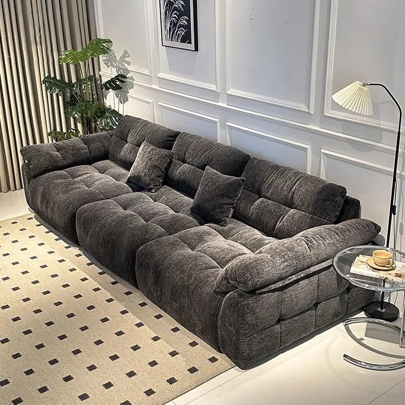 Super wide adjustable cloud sofa down matte cloth wide sitting deep sofa