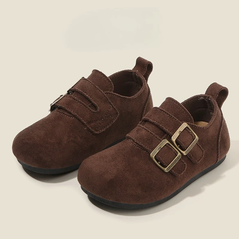 Autumn Winter Baby Boys Girls Boots Oxford Suede Children Casual Shoes Outdoor Anti-slip Infant Shoes Plush Kids Ankle Boots