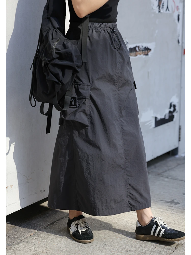 

Юбка для работы с высокой талией для женщин, летняя новая дизайнерская длинная юбка для похудения, повседневная прямая юбка свободного покроя