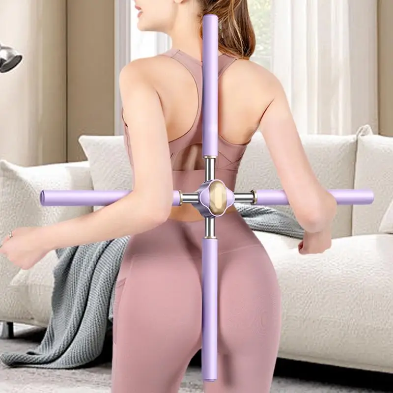 New Yoga Pole Open Shoulder Beauty Back Posture Corrector Stick Open Back Multi-Use Posture Corrector Yoga Stick Sport Equipment