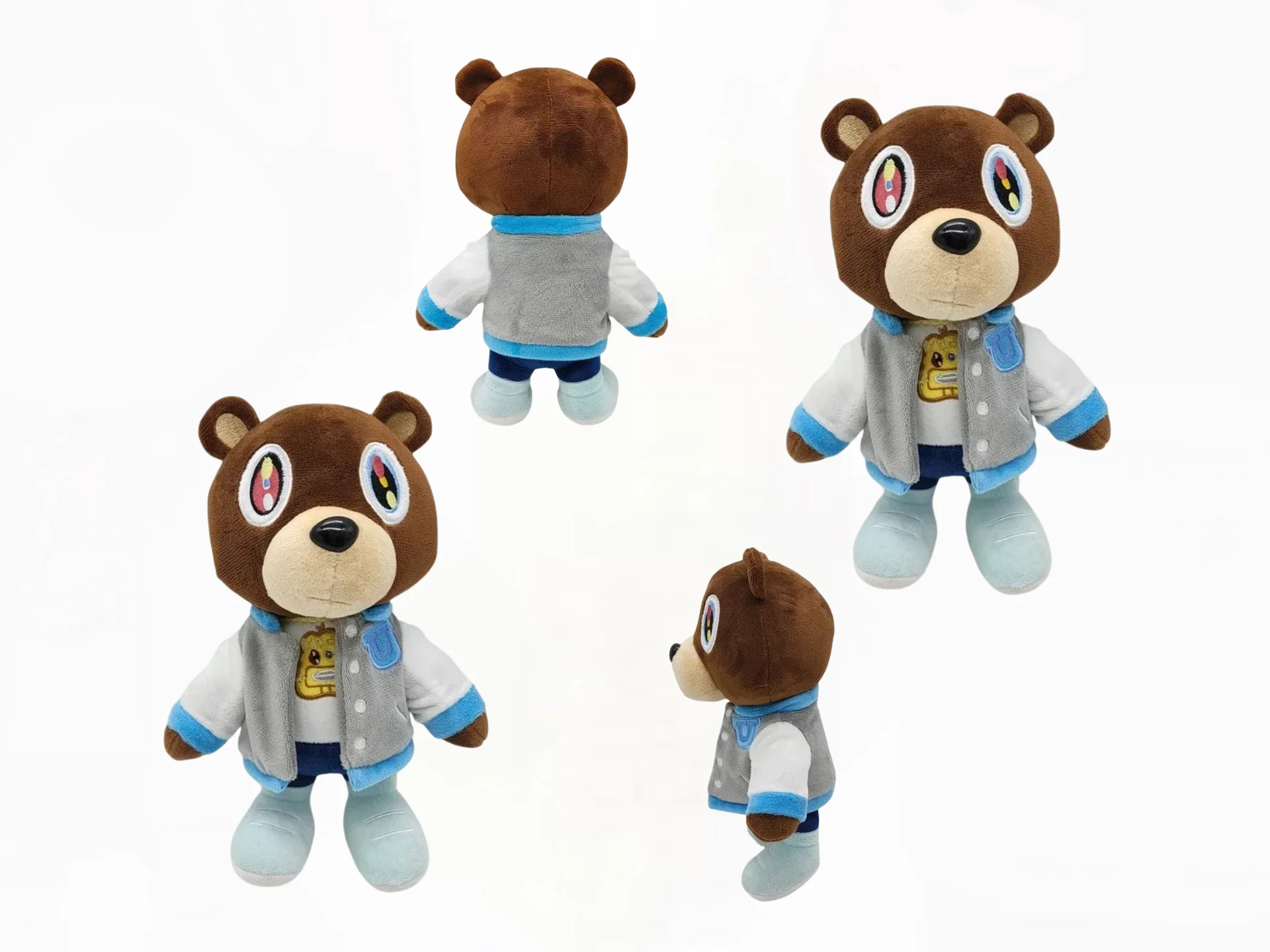 1/3PCS Kawaii Kanye Dropout Bear Teddy Bear Plush Toys Kanye West Graduation Soft Stuffed Home Room Decor Birthday Gift