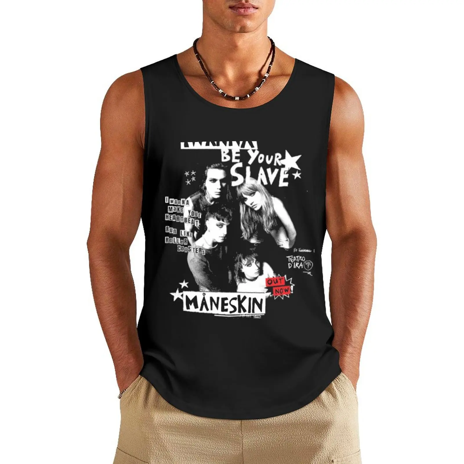 MANESKIN Tank Top summer Men's tops T-shirt for fitness
