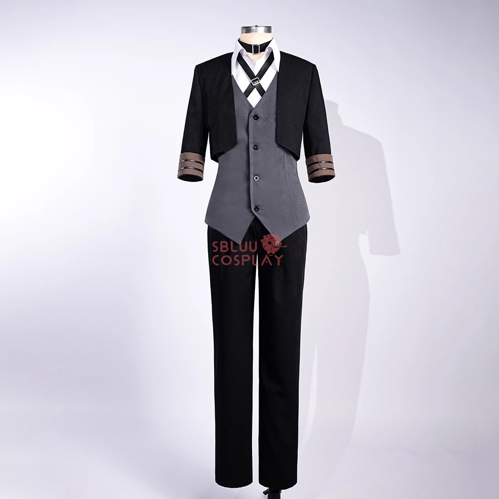 Picture 4: SBluuCosplay Nakahara Chuya Cosplay Anime R-Quality Uniform Chuya Costume Hat Gloves