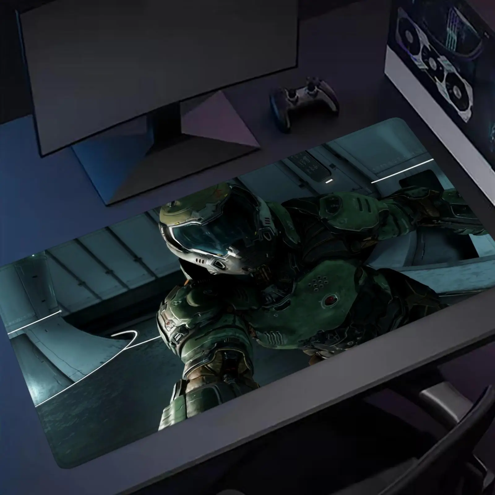 Game Anime A-DOOM-Eternal Classic Movie Mousepad LockEdge For Gamers Computer Desk Pad Rectangular Anti-slip Rubber