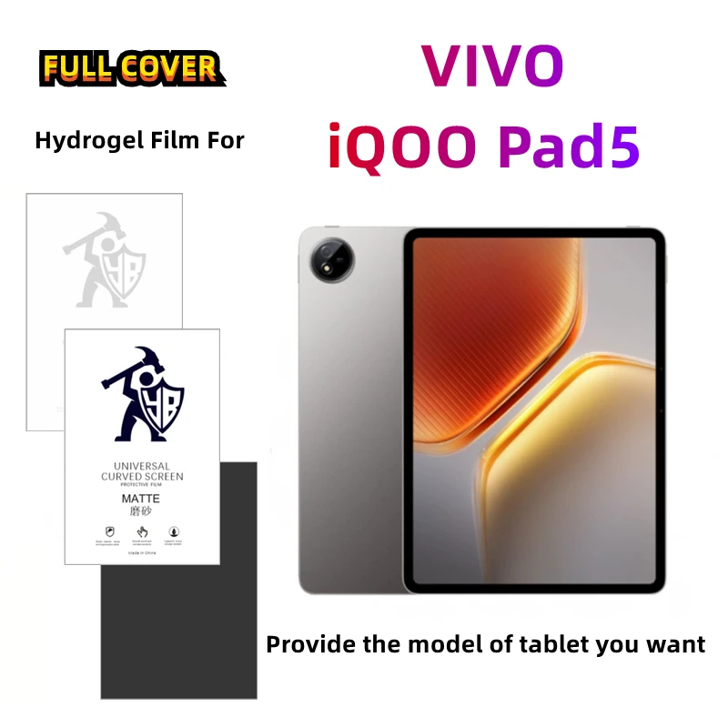 

2pcs Matte Tablets Hydrogel Film For VIVO iQOO Pad5 HD Screen Protector For VIVO iQOO Pad 5 Anti Spy Protective Film