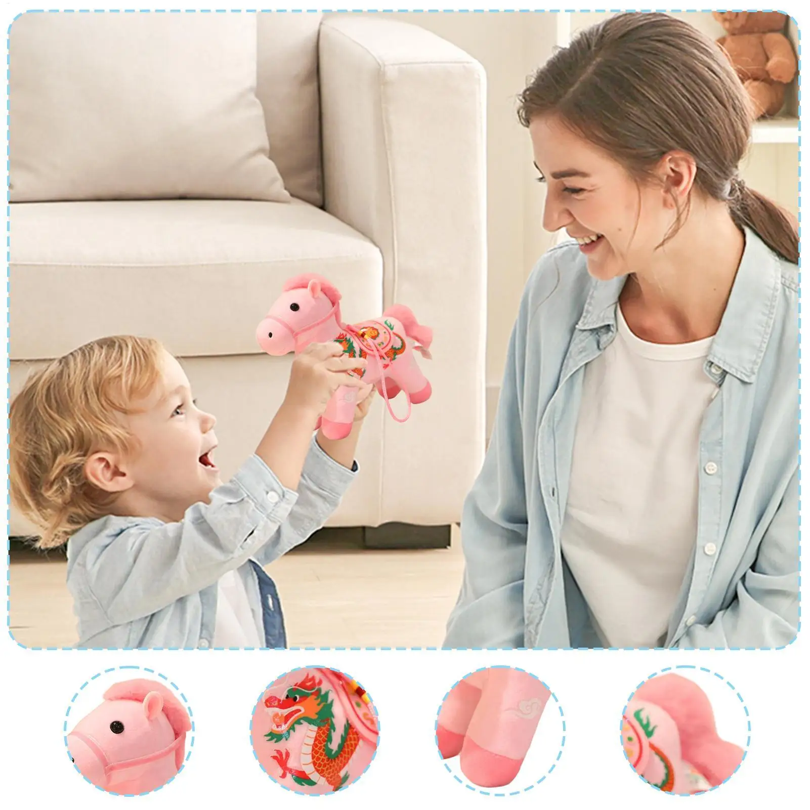 馬年ぬいぐるみ 2026 中国のぬいぐるみ ソフトドール 子供へのギフト 誕生日 クリスマス 新年のお祝い