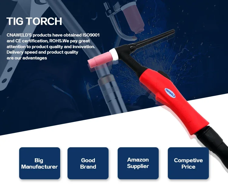 

【Hot】 CE Certification CNAWELD WP-18 WP18 Welding Torch Tig Water Cooled Argon Welding