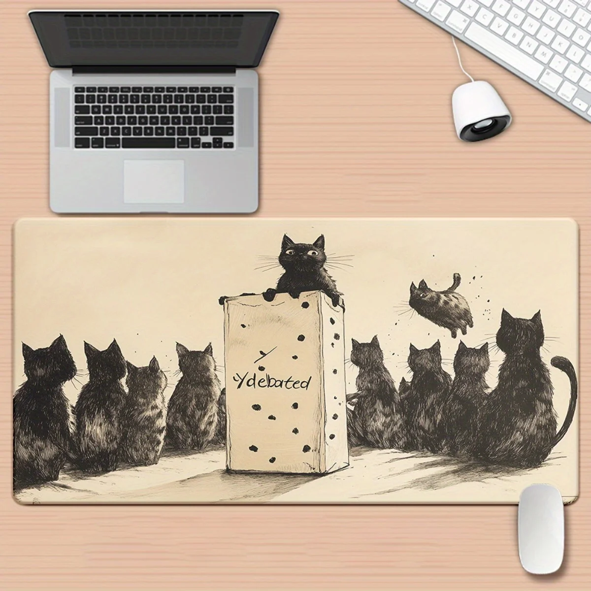 

Silent Slide Cloth Mouse Pad Quiet Operation For Quiet Office Home Working Environment