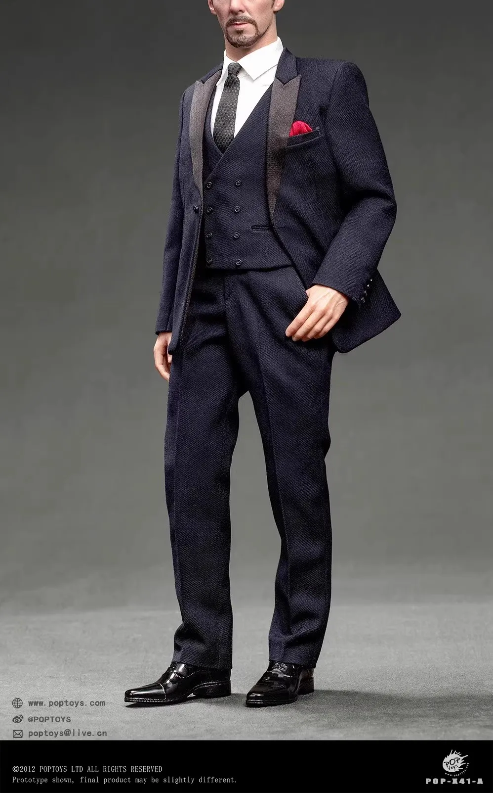 

POPTOYS X41 1/6 Soldier Suit Tie Leather Shoe Set Clothing Toy Fit 12'' Action Figures AL100046 Body Toy In Stock