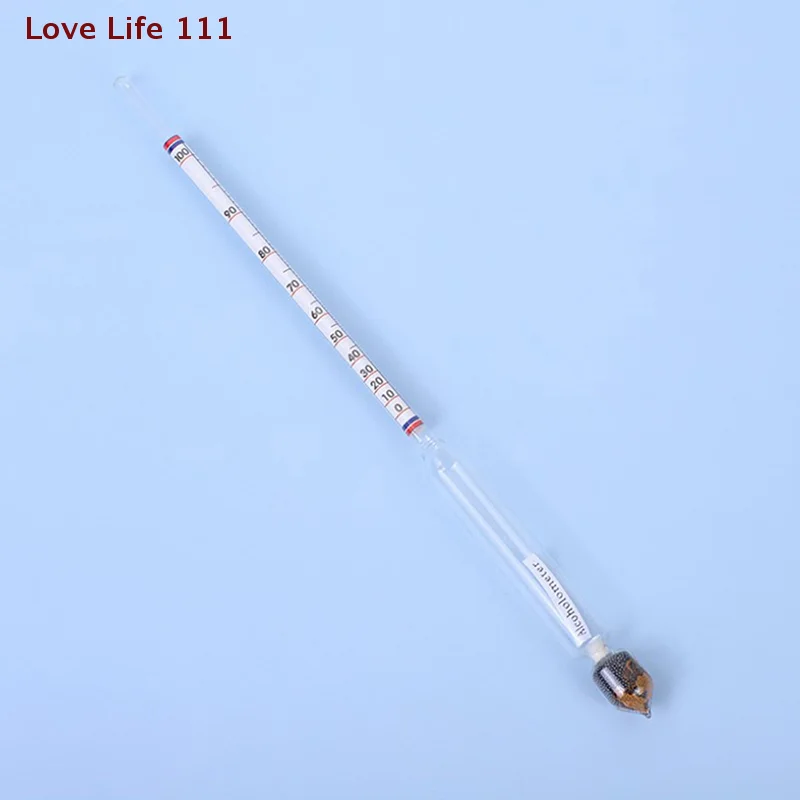 Nuevo Medidor de Alcohol en Vidrio de 0-100 Grados, Medidor de Concentración de Vino, Medidor de Alcohol para Licores, Medidor de Vino de Frutas y Vino de Arroz