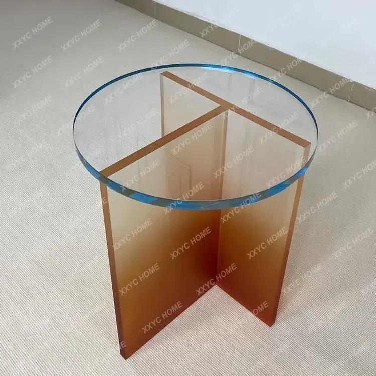 Z Modern fashion transparent acrylic gradual change color round edge