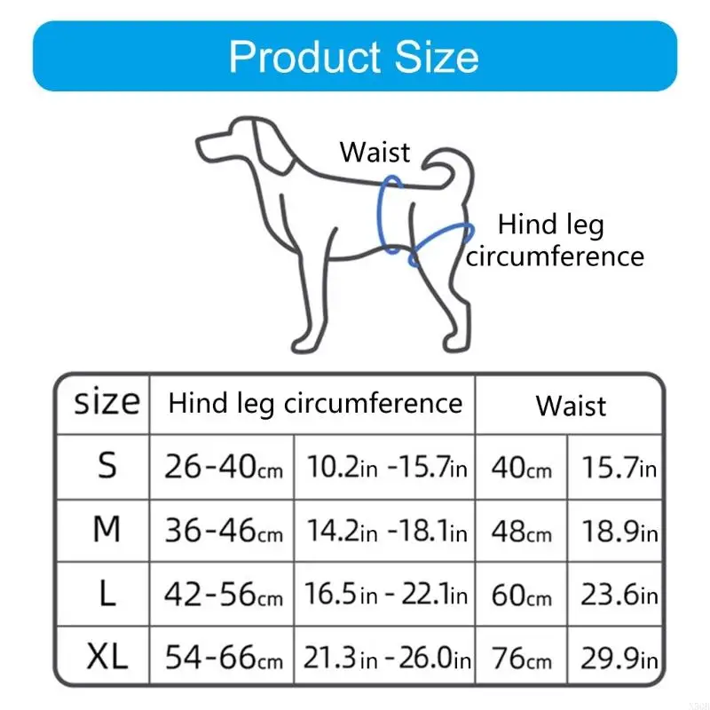 2025 New Upgraded Design Pet Mobilities Aid Adjustable Rear Leg Support for Disabled Dog