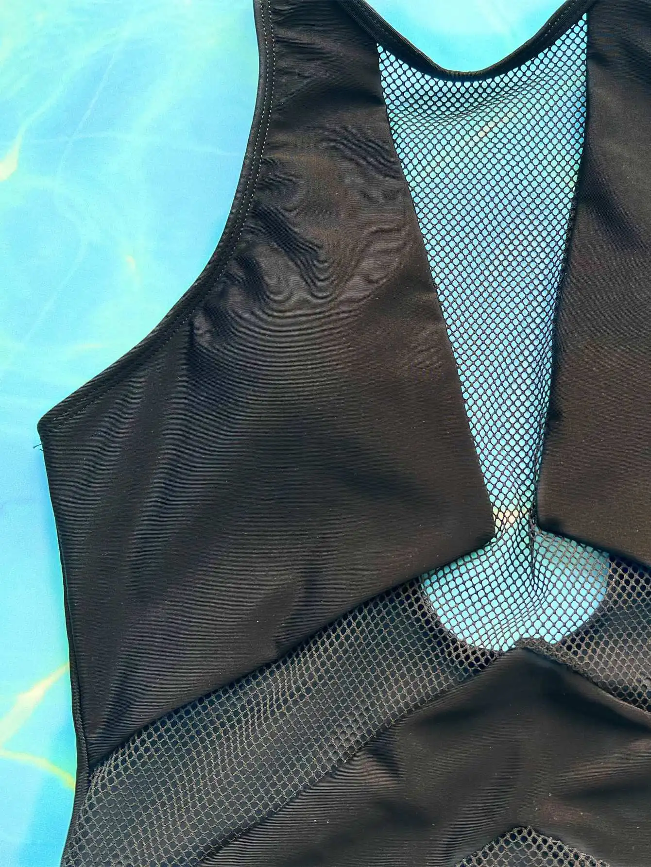 Wholesale Women's Sexy One Pieces Solid Swimsuit Lady Mesh Design Swimwear Summer Backless Beach Swimming Wear image 4