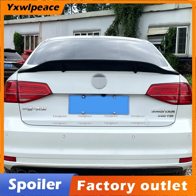 

For Volkswagen VW Jetta MK6 Spoiler 2012-2018 R Style Real Carbon Fiber / FRP Rear Trunk Lip Spoiler Body Kit Accessories