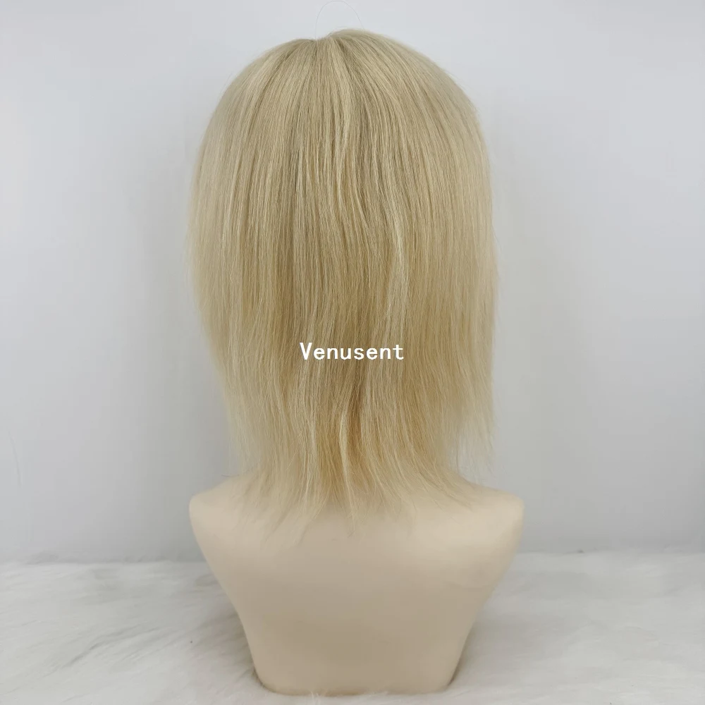 613Ash Blonde Human Hair Wigs Short Layer Pixie Cut Wig for Women European Virgin Hair Glueless Silk Crown Full Lace Wigs Straps