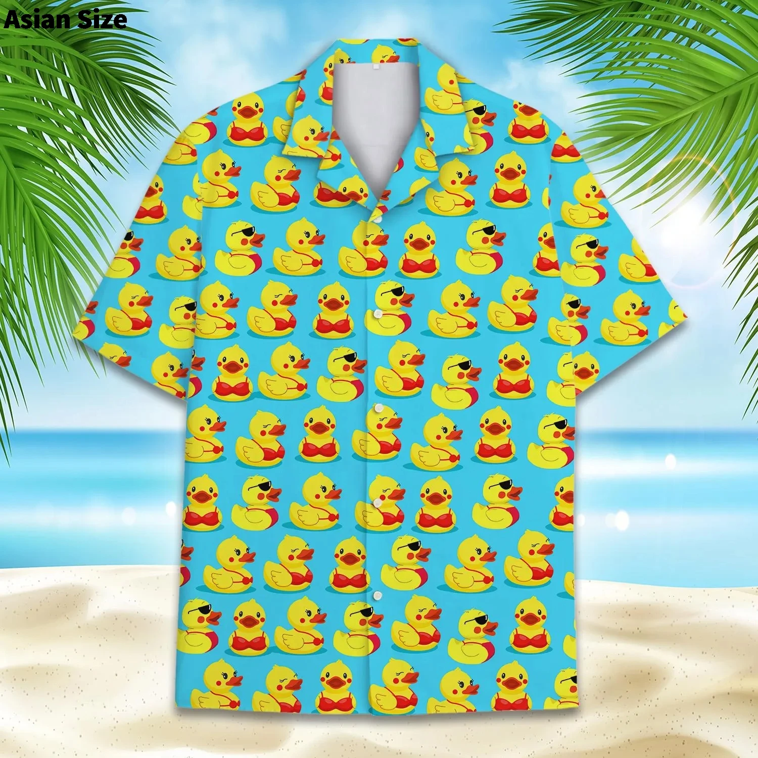 Fashion Yellow Rubber Ducks Vacation Shirt Man Classic Duck Casual Shirts Hawaiian Short Sleeve Print 2025 Blouses Gift Idea