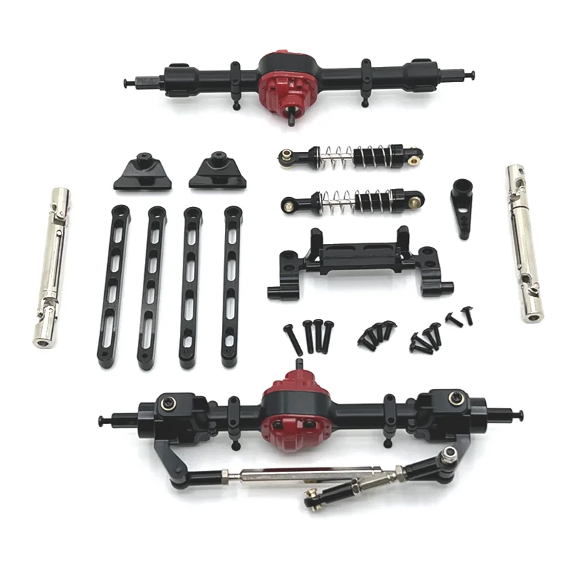 Aggiornamento in metallo, assemblaggi anteriori e posteriori, Kit, per MN Model 1/12 MN82 LC79 MN78 RC ricambi auto